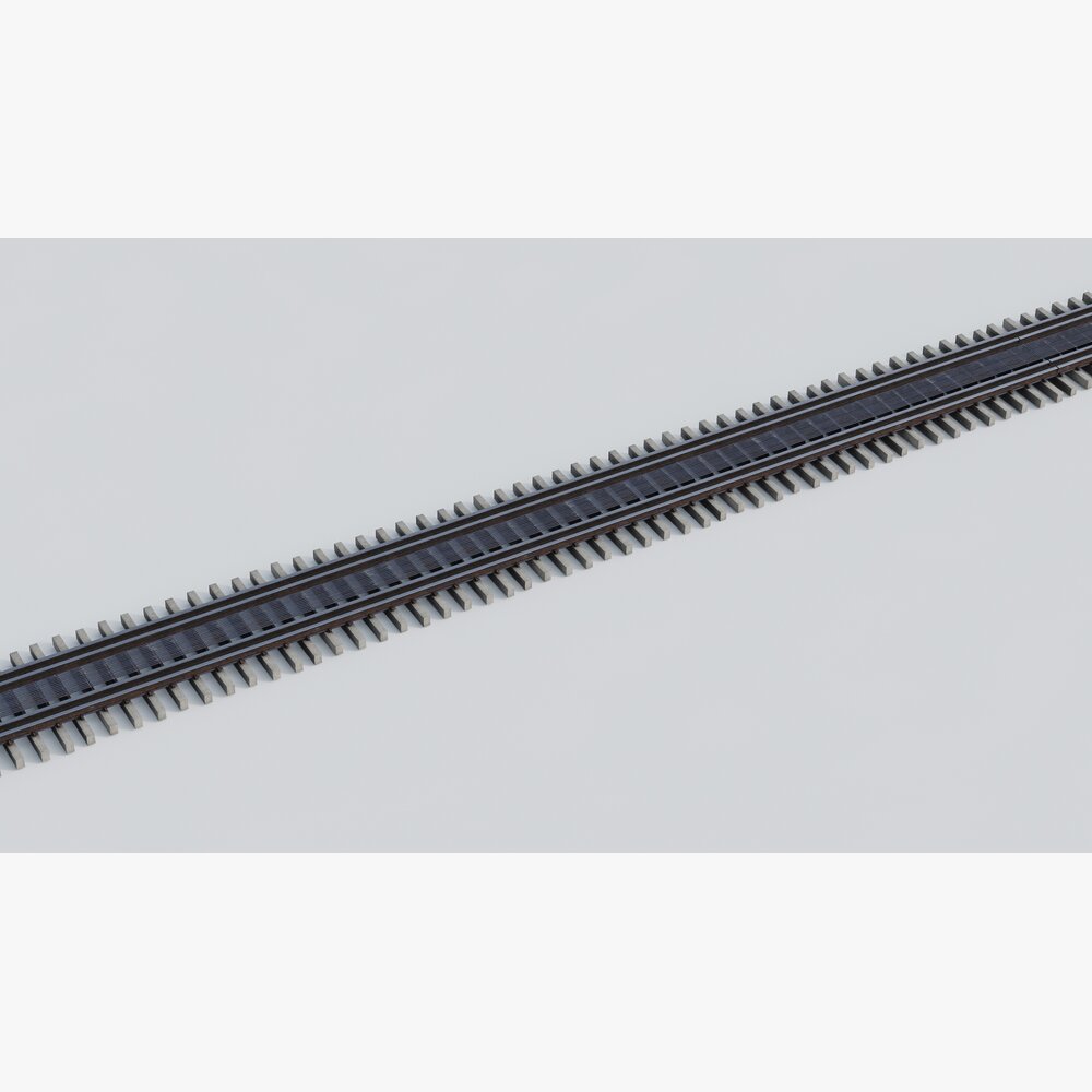 Railway Track 02 3D 모델 