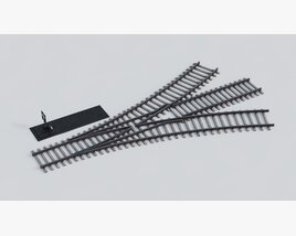 Railway Track Switch 3D-Modell