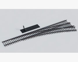 Railway Tracks Switch 3D 모델 