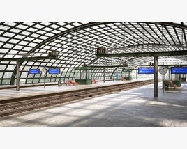 Railway Station Platform 03 3D 모델 