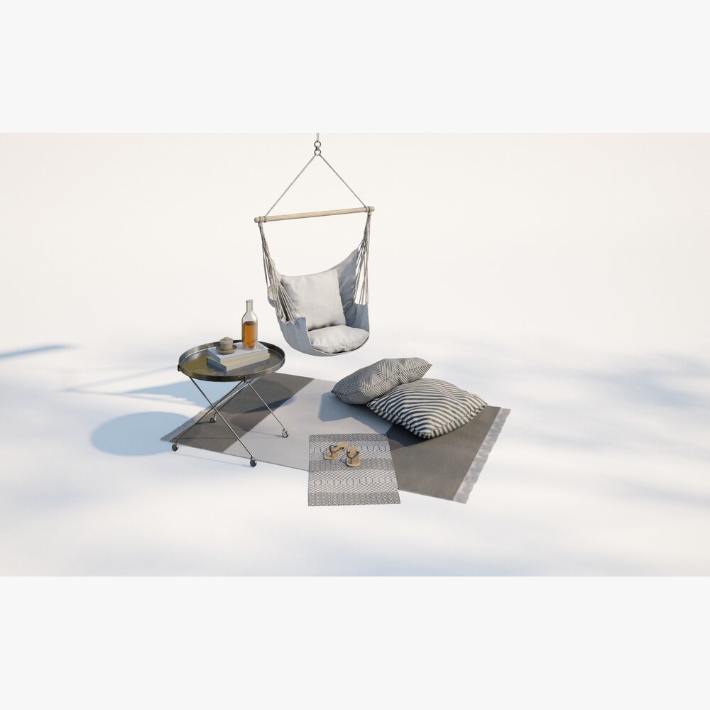 Modern Outdoor Swing Chair Modello 3D