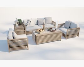 Outdoor Lounge Set 3D-Modell