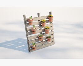 Pallet Planter Display Modello 3D