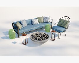 Outdoor Relaxation Set 3D 모델 