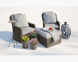 Patio Relaxation Corner 3D-Modell