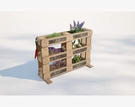 Pallet Garden Planter Modello 3D