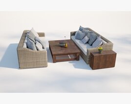 Garden Lounge Set Modello 3D