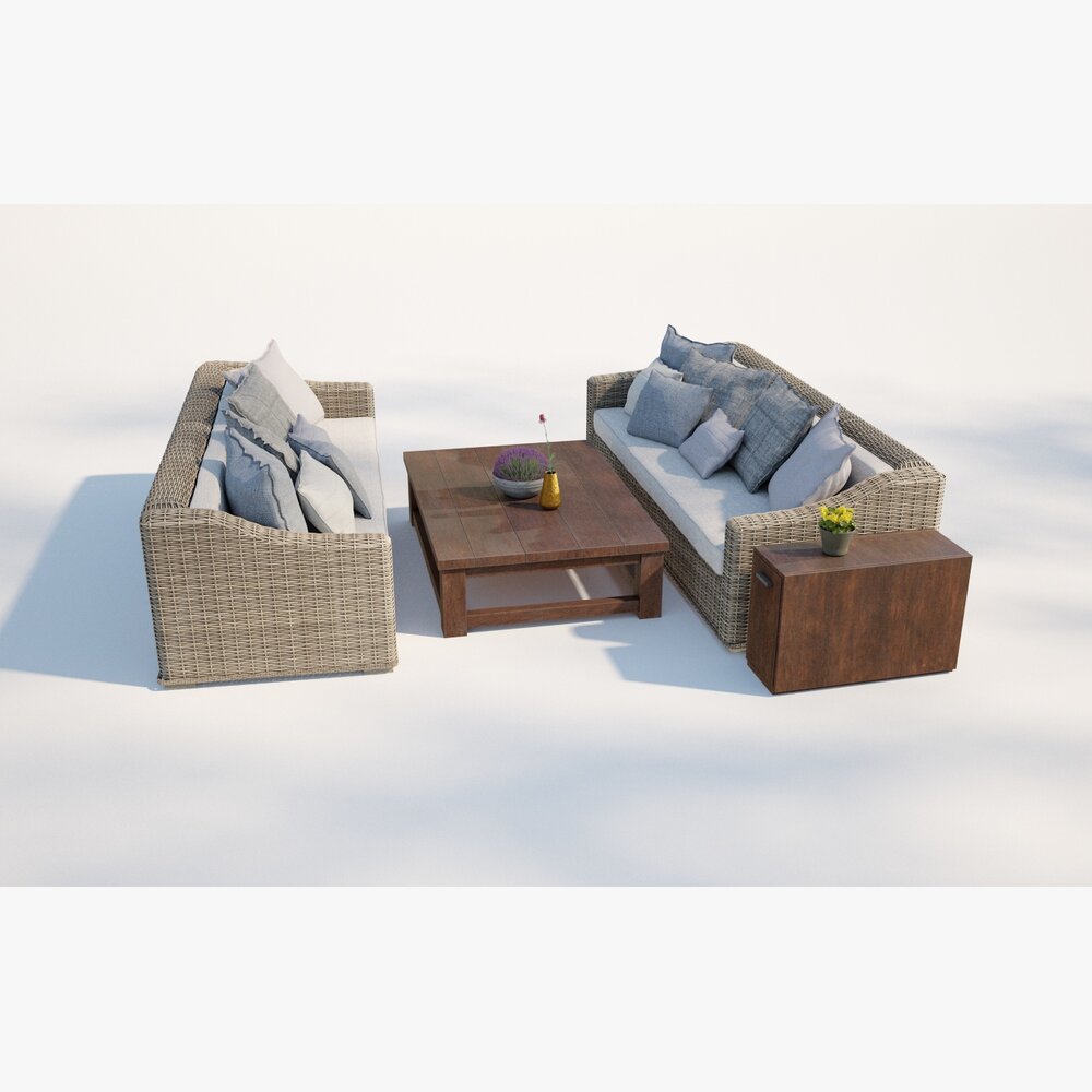 Garden Lounge Set 3D-Modell
