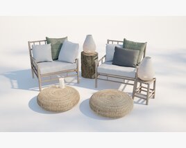 Outdoor Furniture Set 3D model