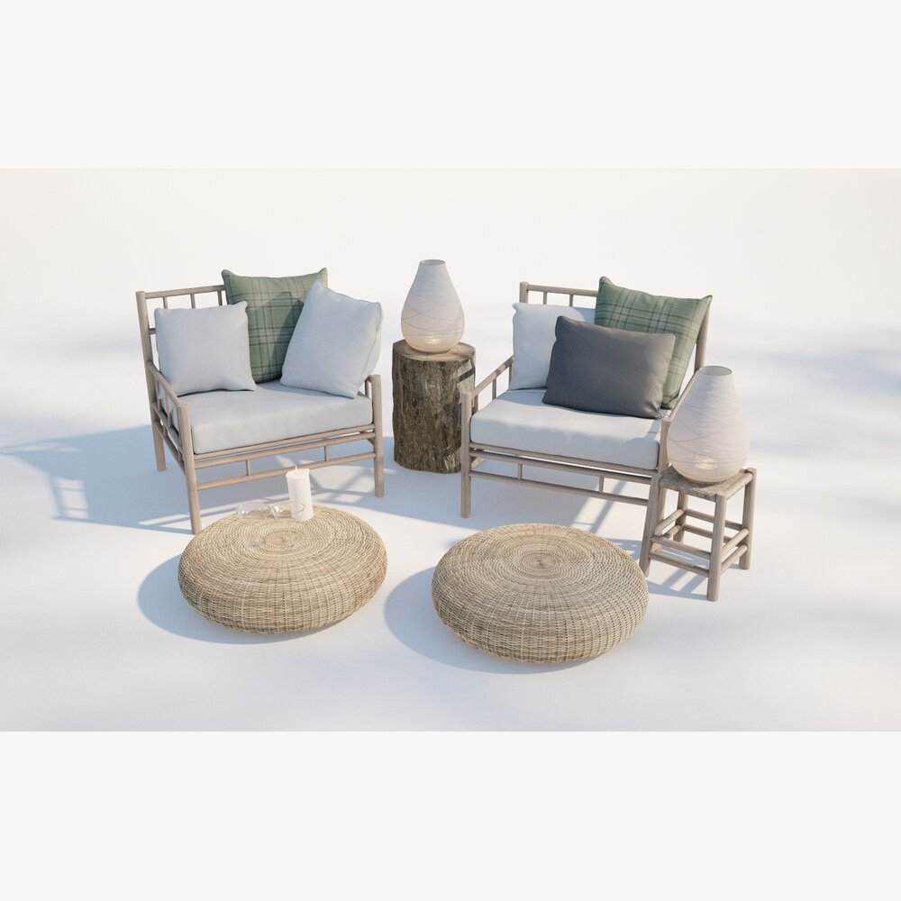 Outdoor Furniture Set 3Dモデル