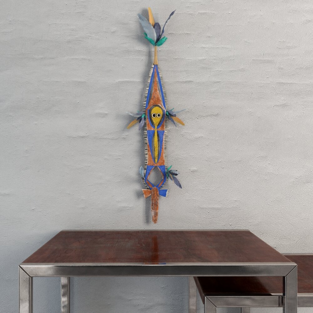 Colorful Wall-Hanging Dreamcatcher 3D модель