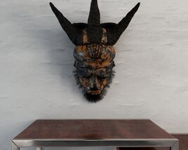 Tribal Mask Wall Decor Modello 3D