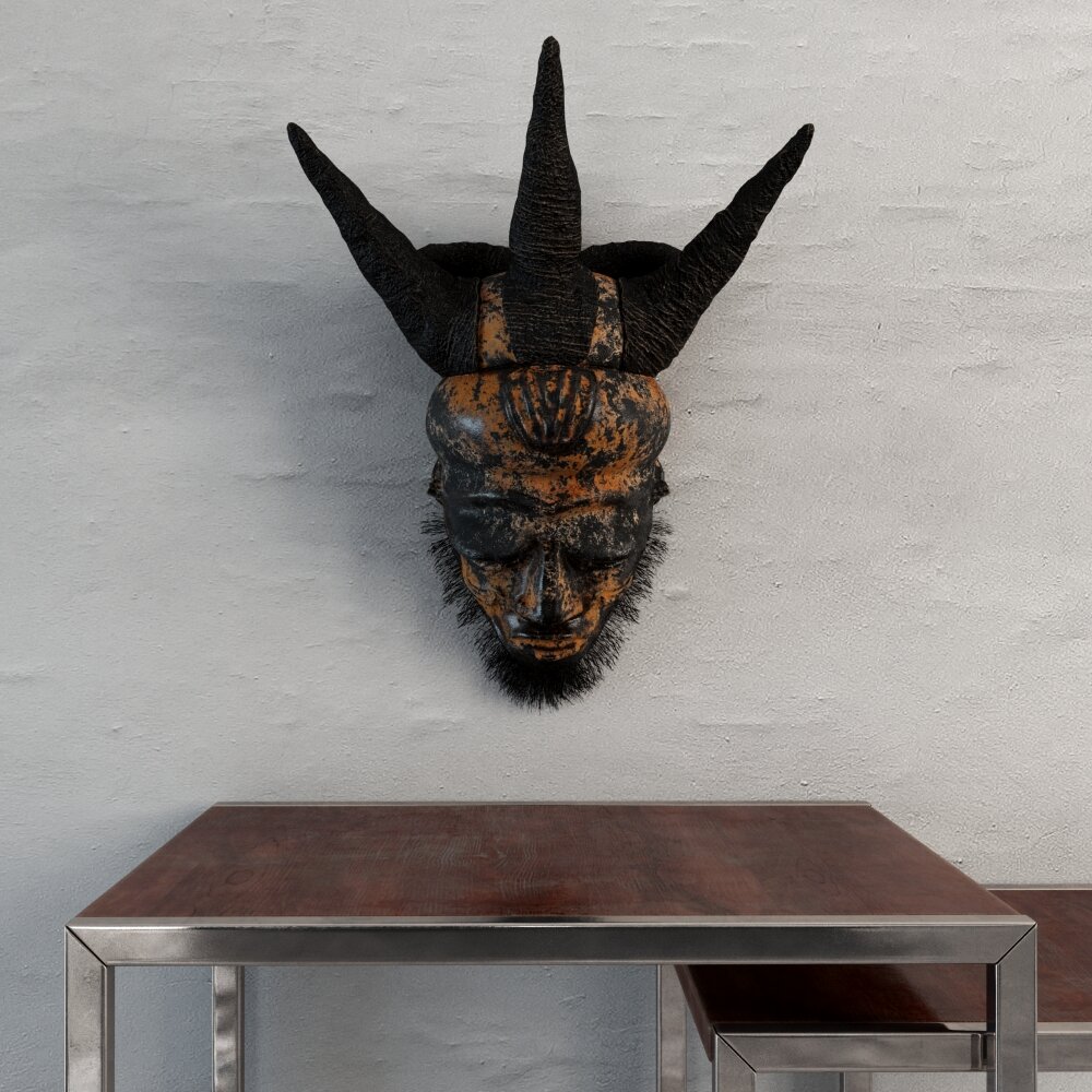 Tribal Mask Wall Decor 3D 모델 