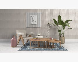 Modern Living Room Decor 04 3D-Modell