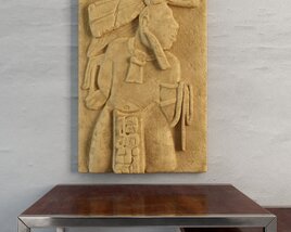 Mayan Bas-Relief Artwork Modèle 3D