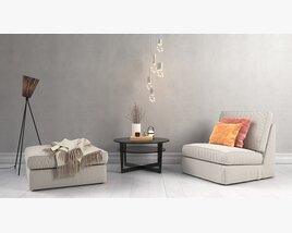 Modern Living Room Decor 03 3D model