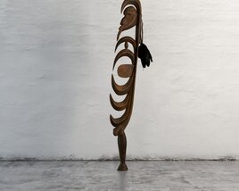 Abstract Wooden Sculpture 3D model