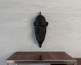 Wall-Mounted African Sculpture Modello 3D