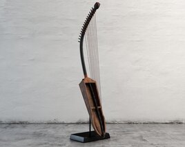 Traditional African Harp 3D модель