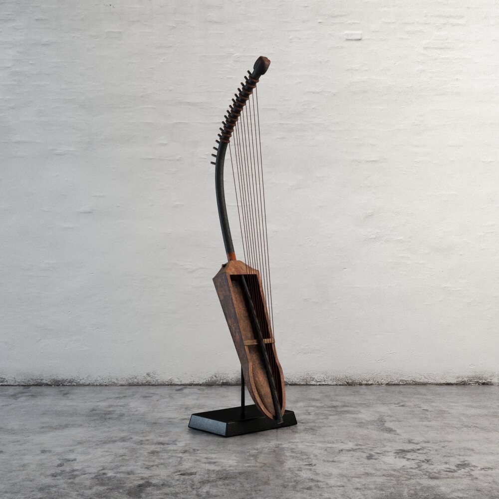 Traditional African Harp 3d model