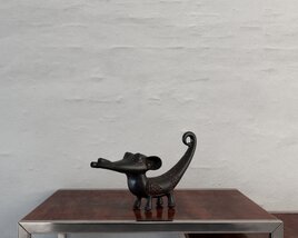 Bronze African Animal Sculpture 3D-Modell