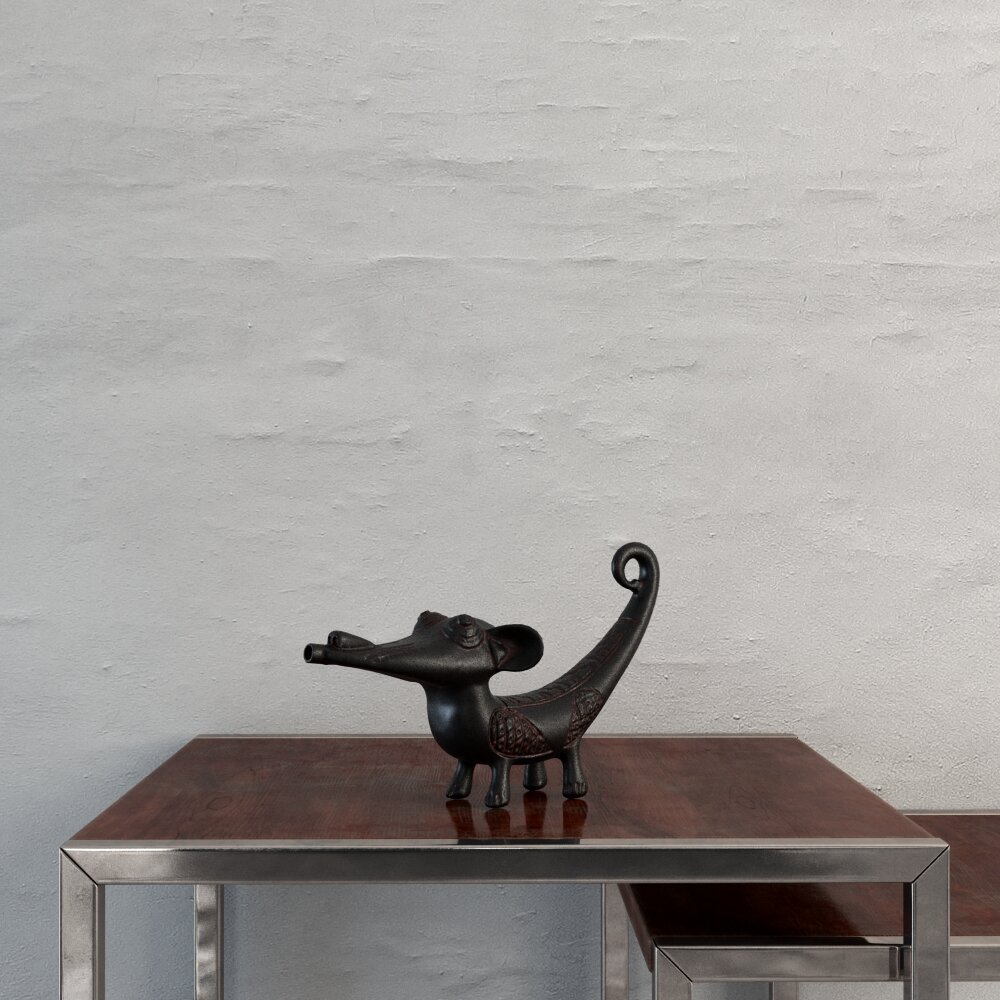 Bronze African Animal Sculpture 3D-Modell