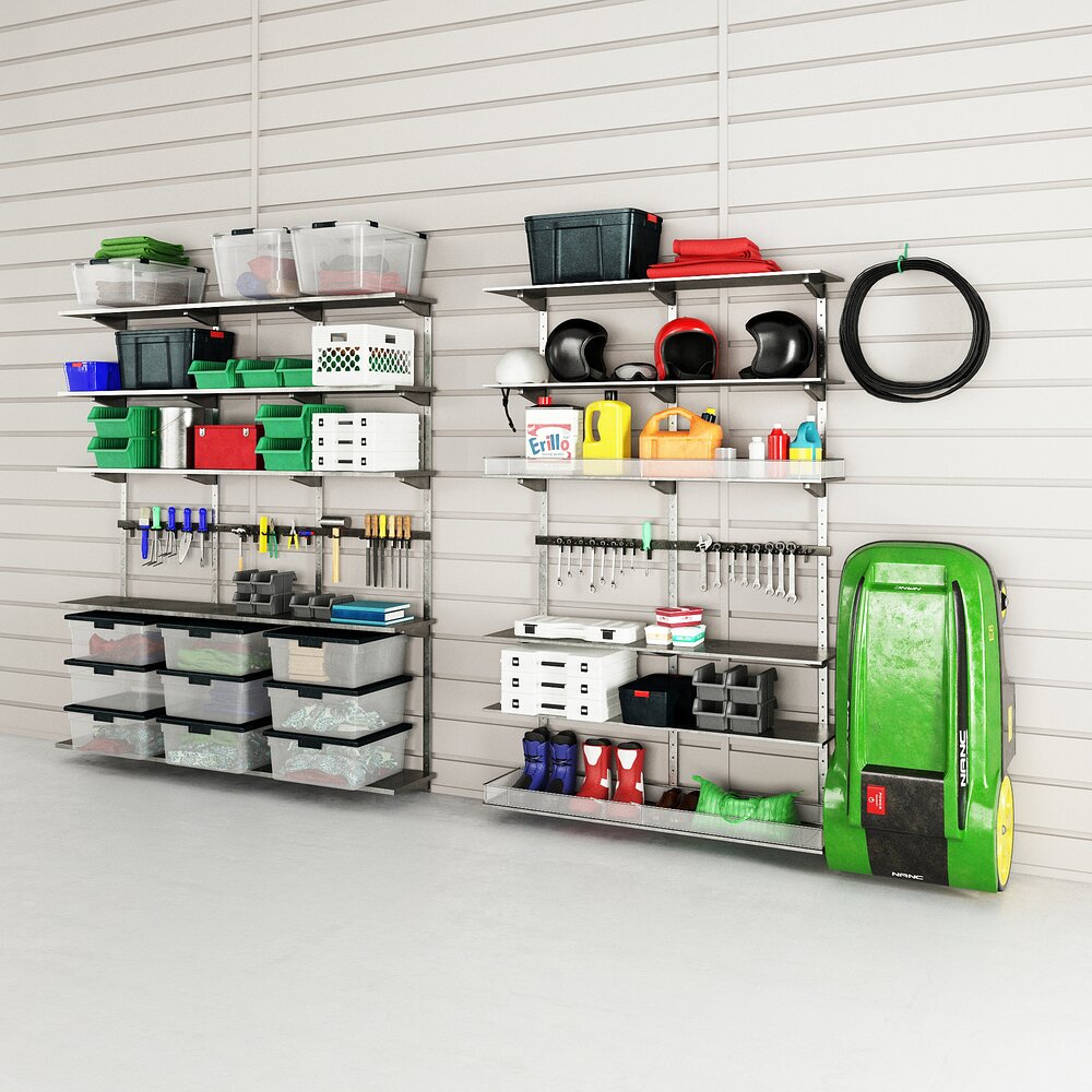 Organized Garage Storage System 3D-Modell