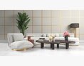 Contemporary Living Room Elegance 3D 모델 