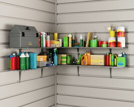 Assorted Garage Storage Shelves 3D 모델 
