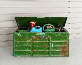 Green Vintage Toolbox Modello 3D