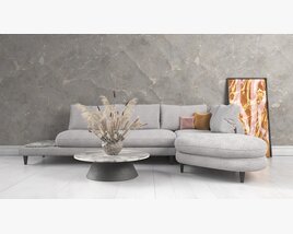 Contemporary Living Room Furniture Set 3Dモデル