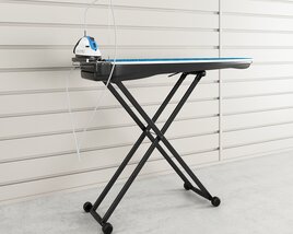Ironing Board with Iron Modelo 3d