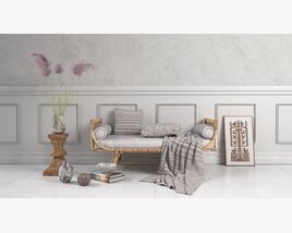 Elegant Living Room Decor Modello 3D