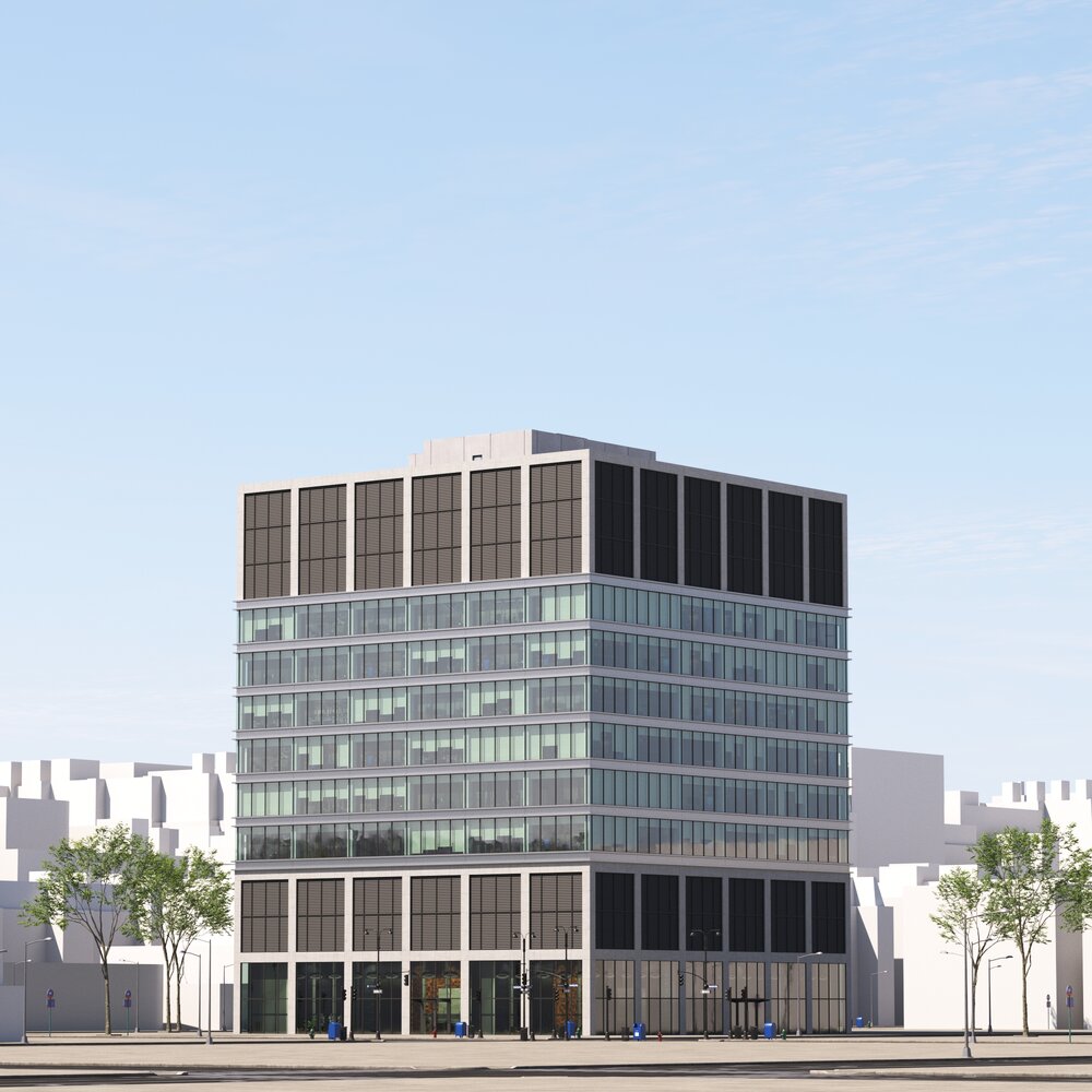 Modern Office Tower 03 Modèle 3D