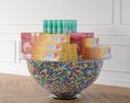 Colorful Candy Bowl Store Display 3D 모델 