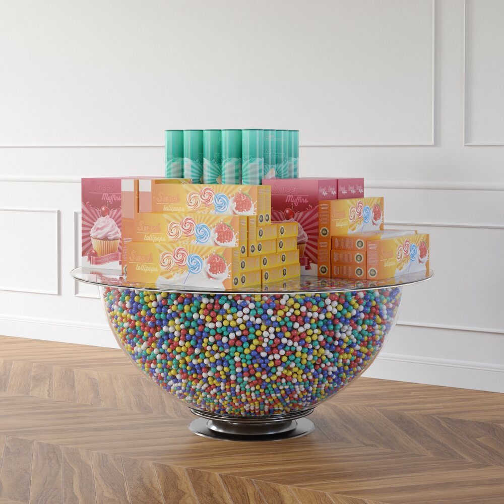 Colorful Candy Bowl Store Display 3D модель