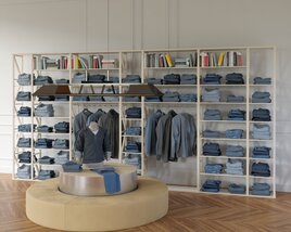 Modern Clothing Store Display Modelo 3d