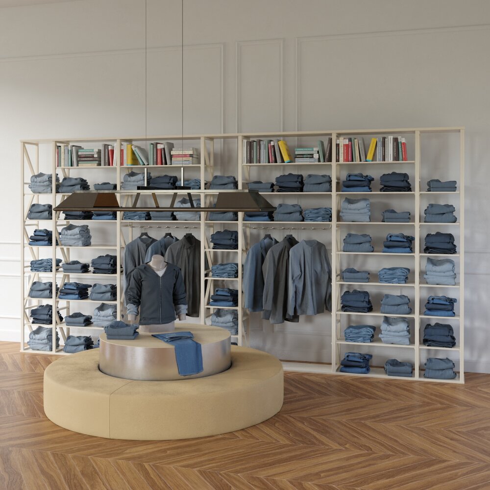 Modern Clothing Store Display 3D model