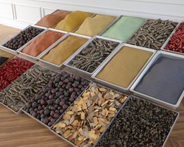 Spice and Grain Store Display 3D 모델 