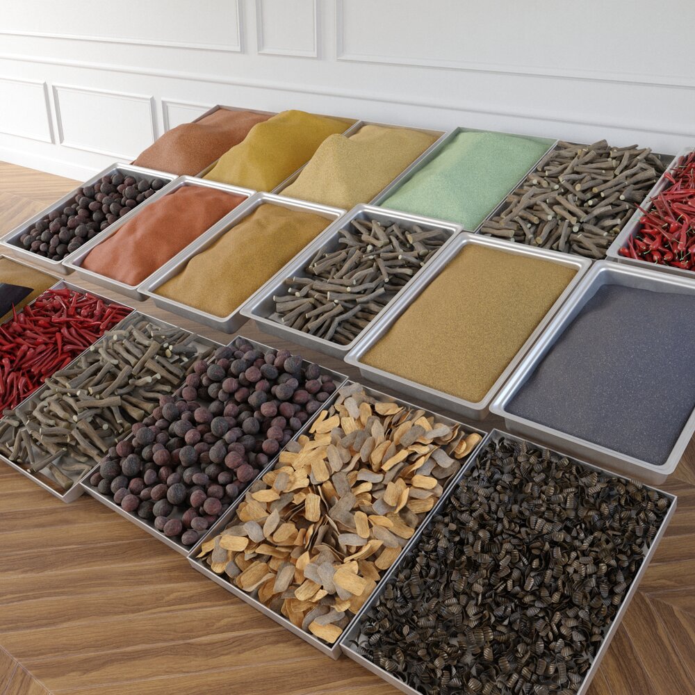 Spice and Grain Store Display Modelo 3D