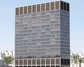 Modern Office Tower 02 3D-Modell