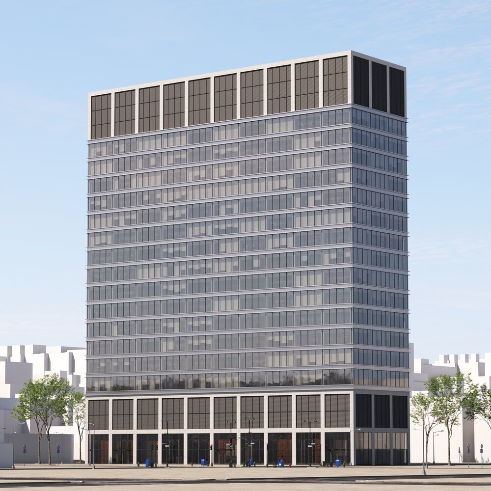 Modern Office Tower 02 3D модель