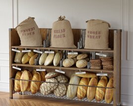 Bread Store Display 3D 모델 