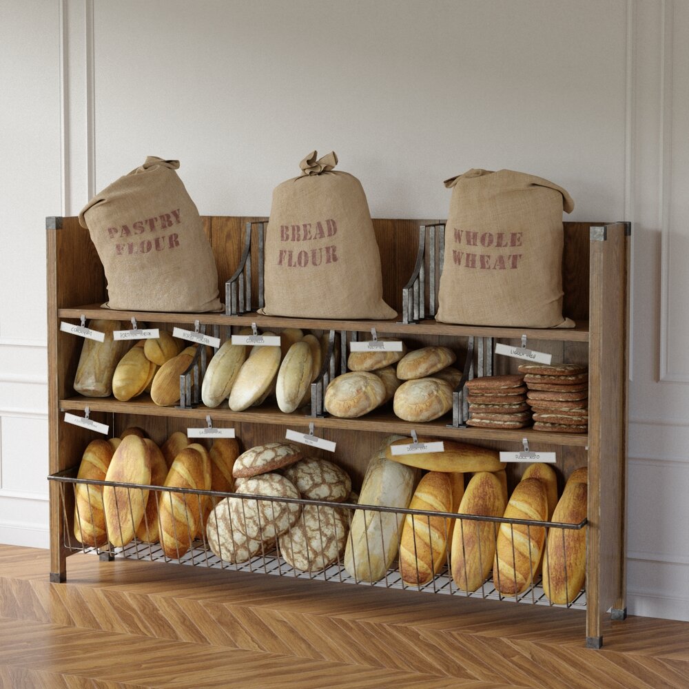 Bread Store Display Modelo 3d