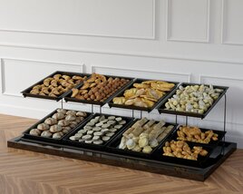 Bakery Assortment Display 3D-Modell