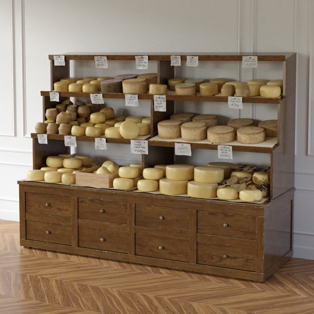 Cheese Display Cabinet Modello 3D