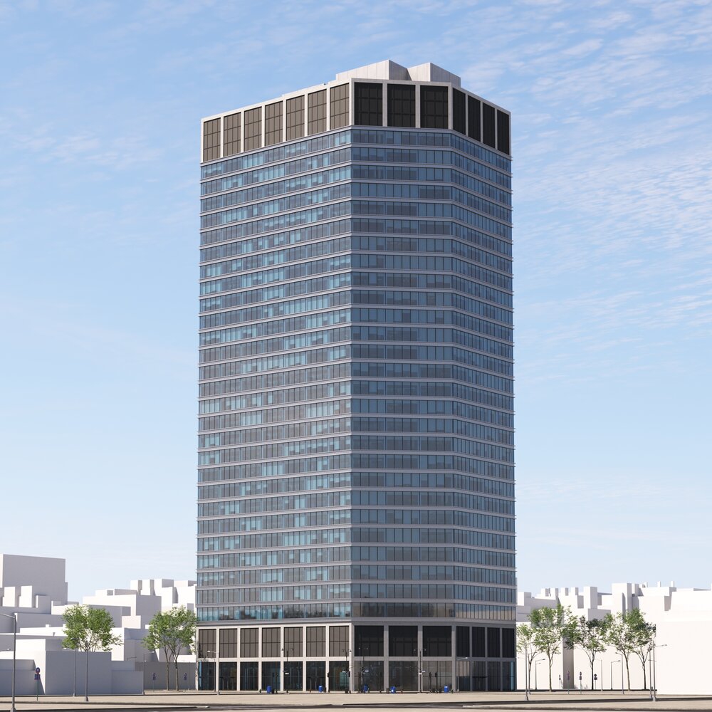 Modern High-Rise Building 03 3D-Modell