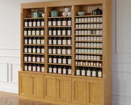 Classic Wooden Spice Cabinet Modello 3D