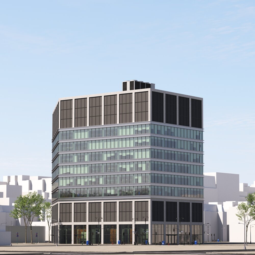 Modern Office Building 03 3D-Modell