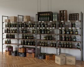 Beer Bottle Display Shelves 3D模型